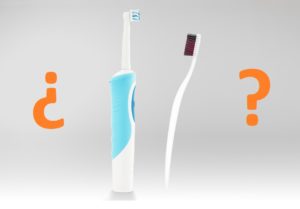 cepillo de dientes manual y eléctrico